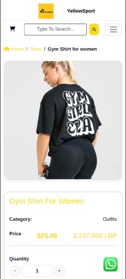 YellowPOS sports store website builder example in Lebanon
