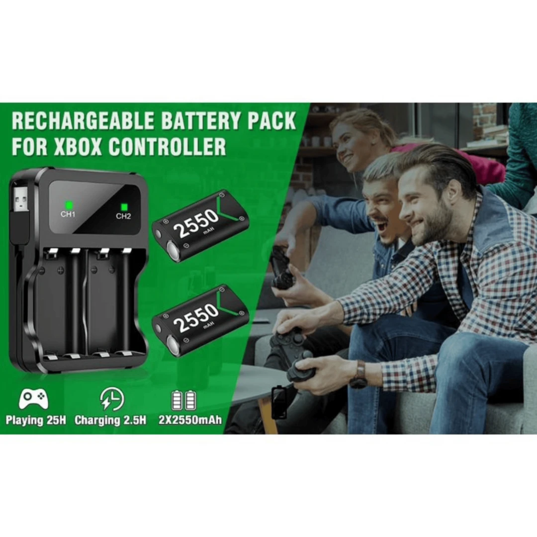 Beboncool Rechargeable Controller Battery Pack For Xbox Series X | Series S | Xbox One , 2x2550mAh - 2