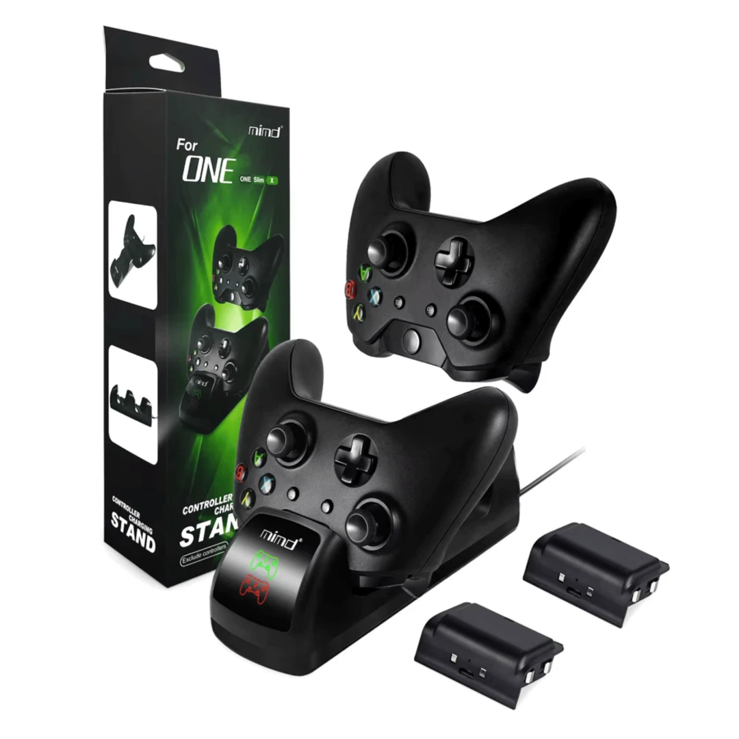 Xbox One Dual Controller Charging Station with 2 Rechargeable Battery Packs