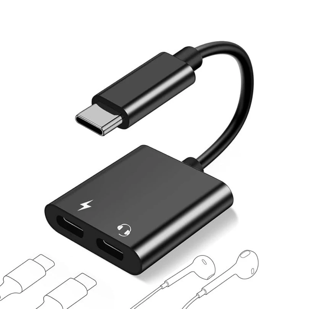 USB C Splitter Dual USB C Audio And Charge