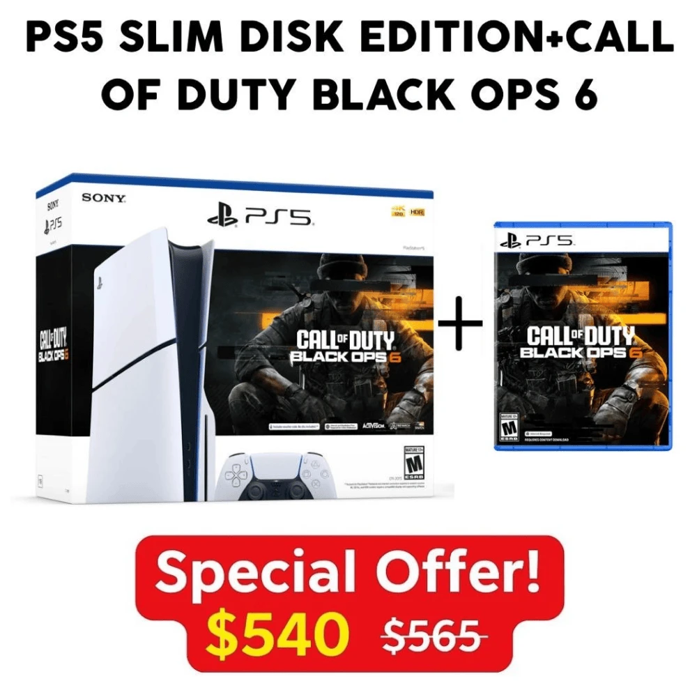 PlayStation 5 | PS5 Slim Disc Edition + Call Of Duty Black Ops 6 Offer