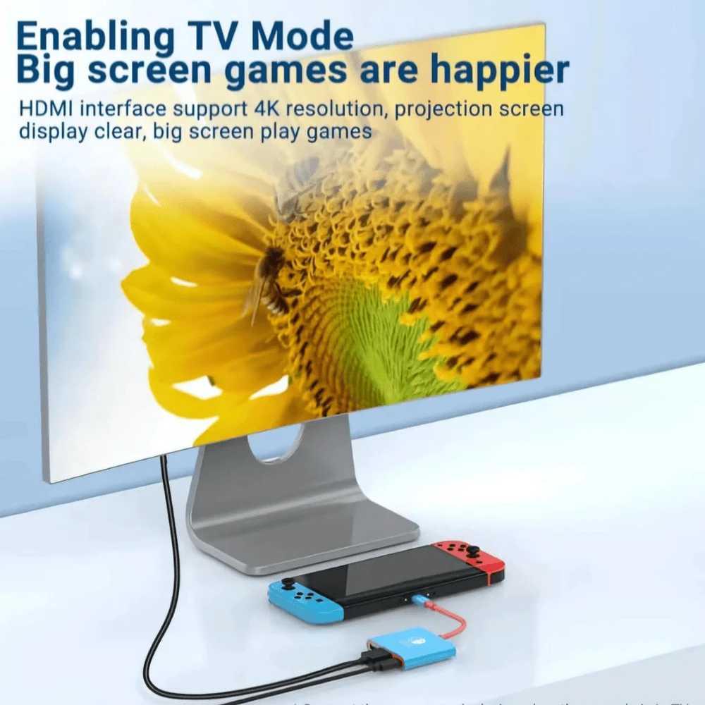 Type-C Hub 3.0 Docking 3 In 1 TV Adapter With 4K HDMI - Nintendo Switch - 2