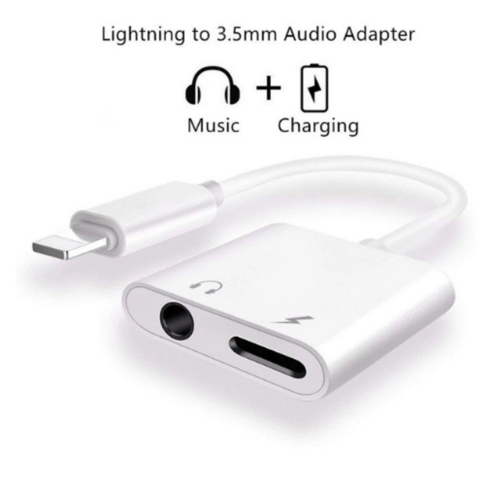 Iphone AUX Adapter for Headphone Jack Cable Dongle 2in1 Lightning