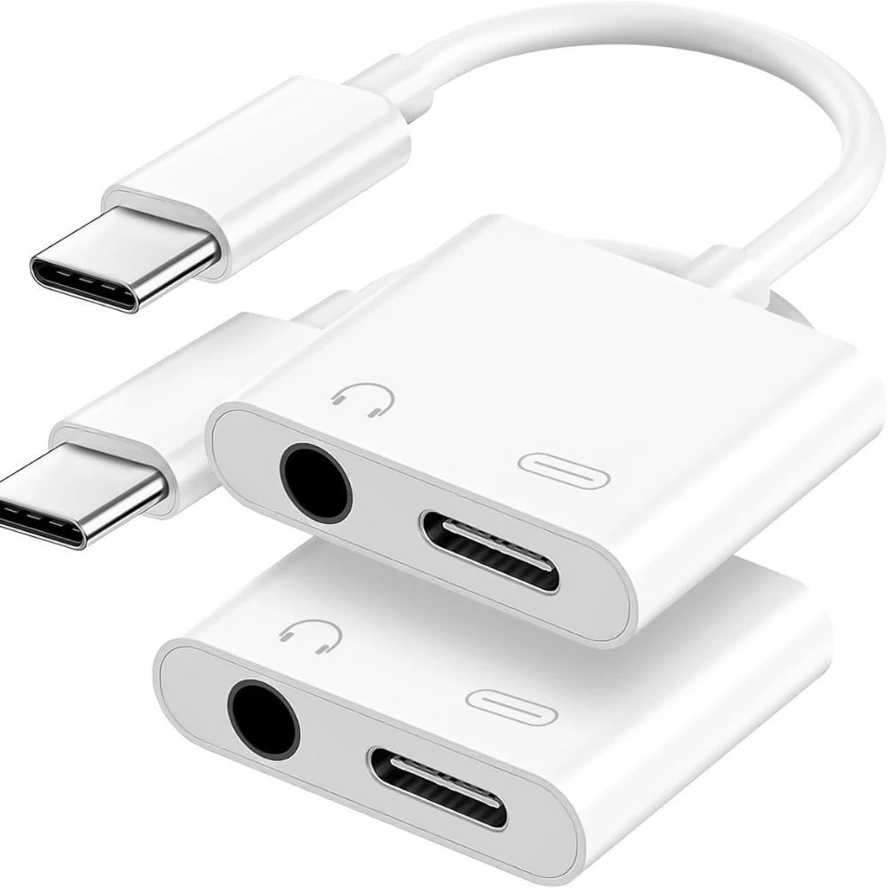 AUX Adapter For Headphone Jack Cable Dongle 2in1 Type C