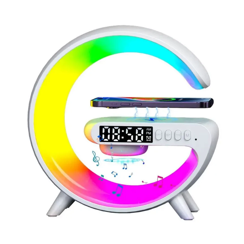 Smart Intelligent LED LAMP, Bluetooth Speakers, Wireless Charger Atmosphere LAMP - G63