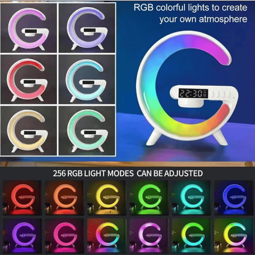 Smart Intelligent LED LAMP, Bluetooth Speakers, Wireless Charger Atmosphere LAMP - G63 - 3