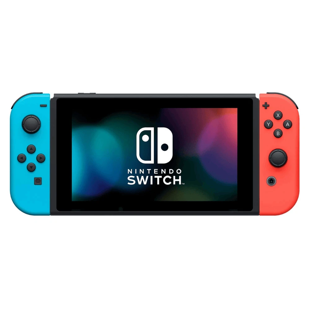 Modded Nintendo Switch V2 – Neon Blue/Red JoyCon (Used)