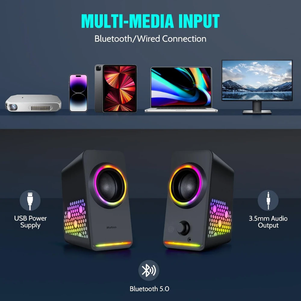 MARBOO PC Gaming Speaker – Black - 7
