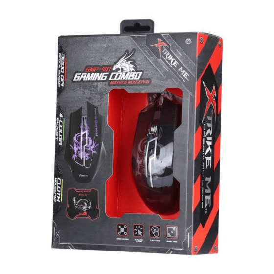 Xtrike Me GMP-501 Gaming Combo Mouse And Mousepad