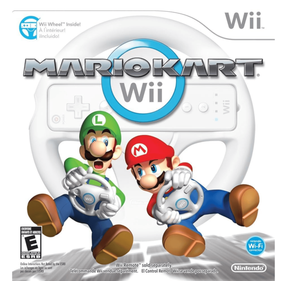 Mario Kart Racing Steering Wheel White - Nintendo Wii